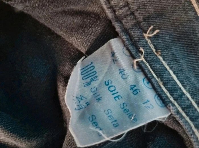 Jupe style jeans vintage 42 en soie - photo numéro 4