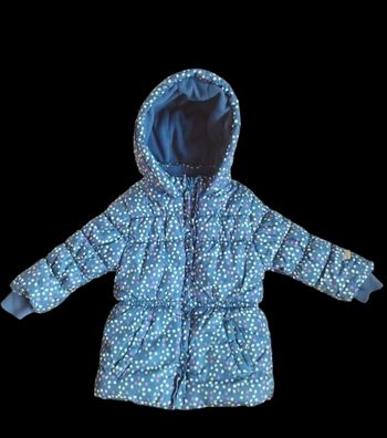 Doudoune bleue à pois