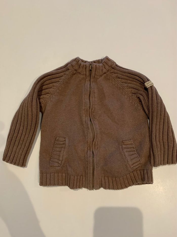 Gilet marron 12 mois