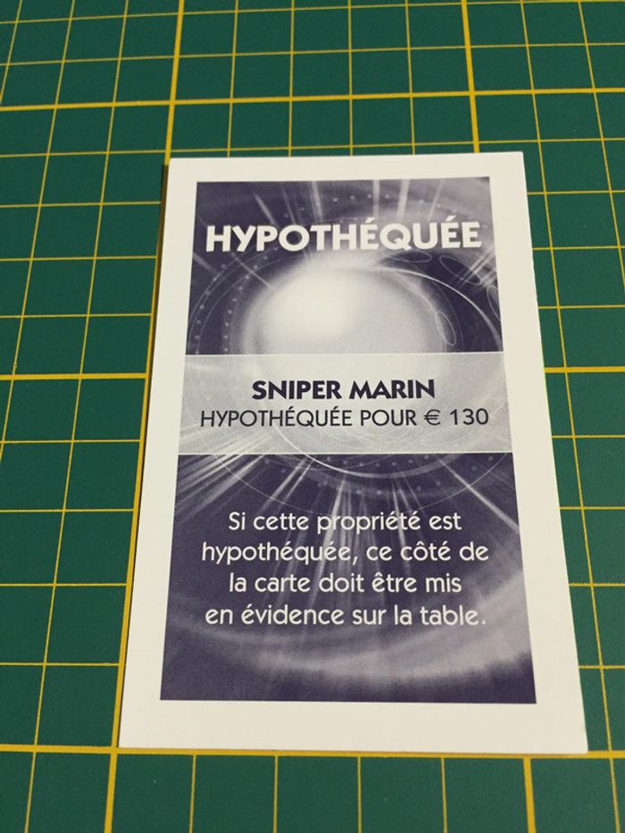 Carte Sniper marin pièce détachée Monopoly Duel Masters Hasbro Parker Wizards #A64 - photo numéro 2