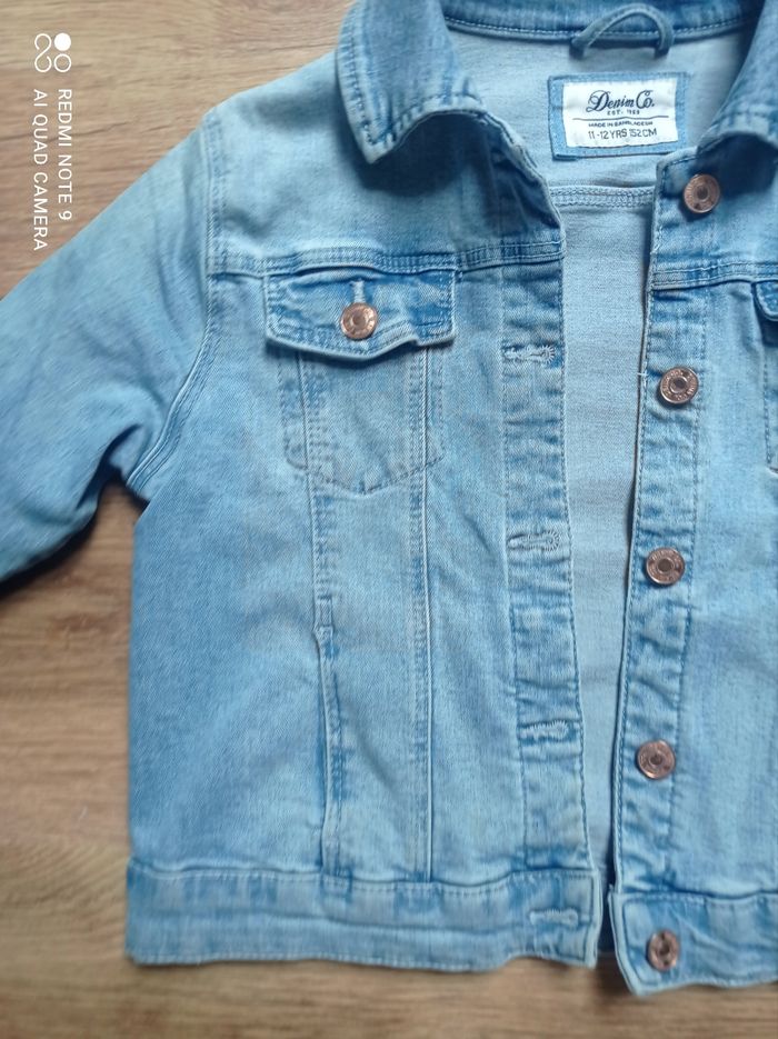 Veste en jean fille bleu stone, taille 11-12 ans, Primark - photo numéro 2