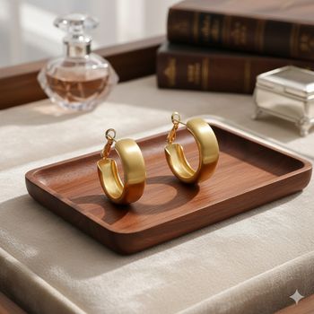 🌹💎stock limité  créoles or brossé large