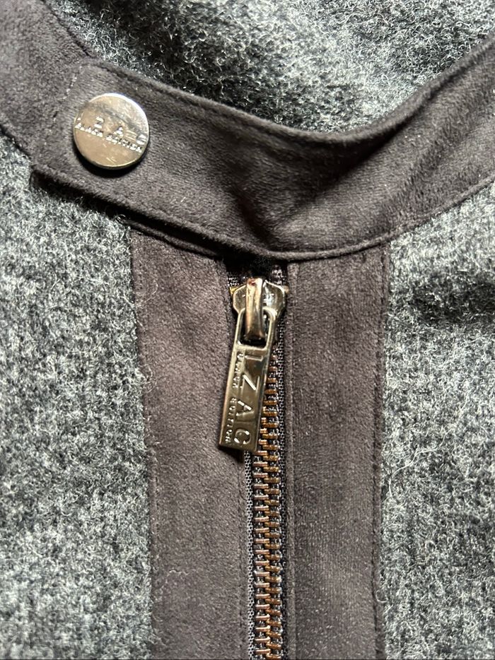 Cardigan Zippé ZAC Black Edition - Laine d'Agneau - Gris Anthracite - photo numéro 3