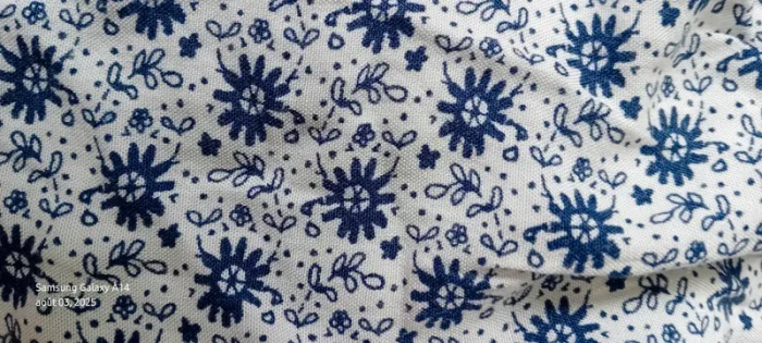Blouse courte large col Bardot elastique potif fleurs bleu femme 38 clockhouse - photo numéro 16