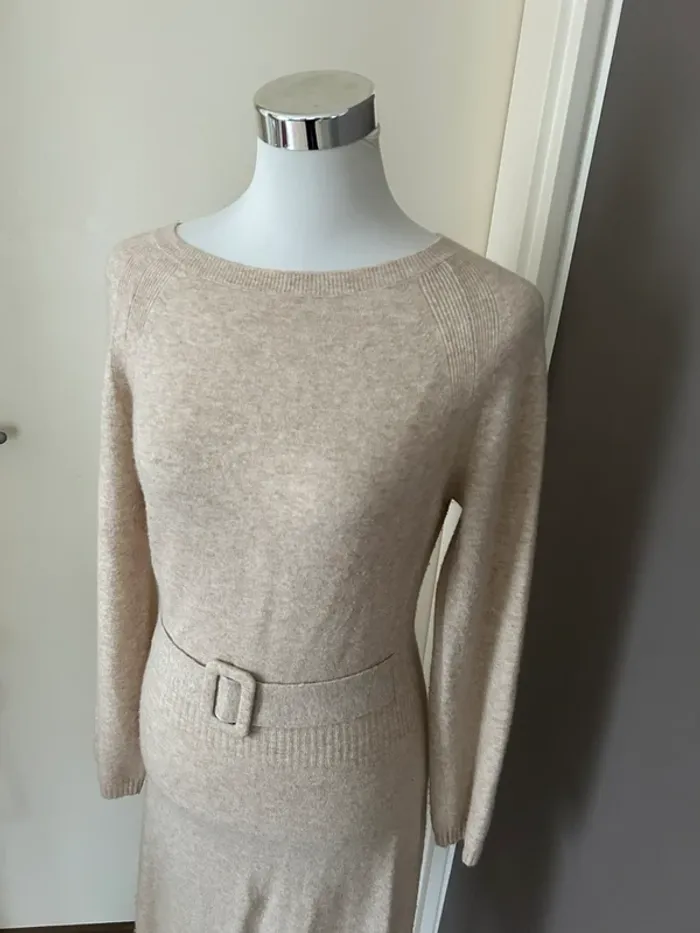 Morgan robe pull beige, crème femme, taille M/38 - photo numéro 2