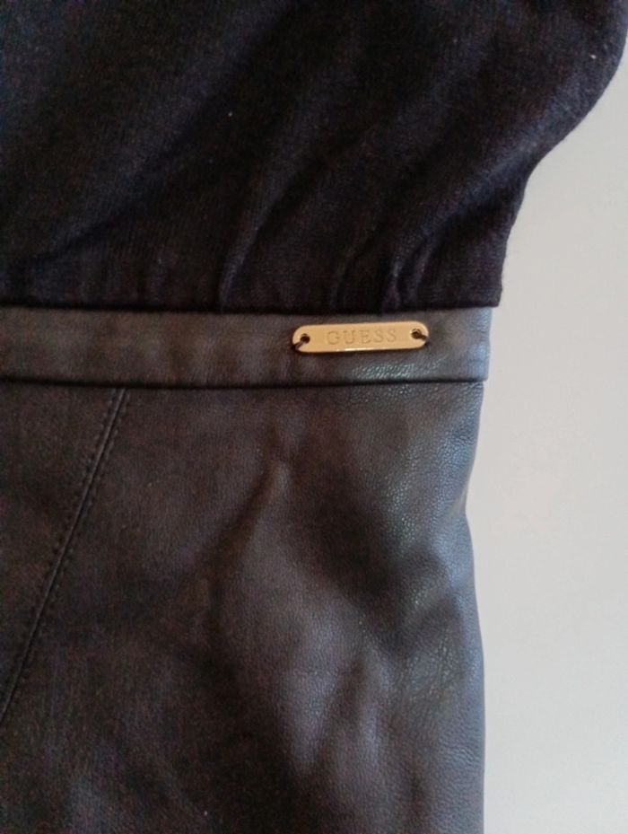 Robe femme Guess taille XS mi simili cuir mi coton - photo numéro 3