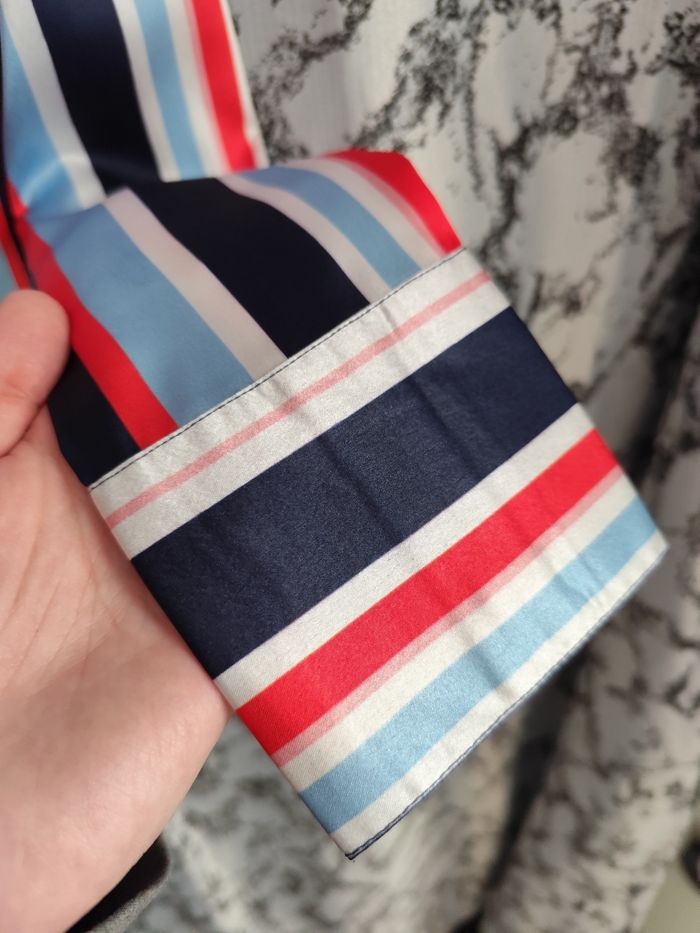 Chemisier à rayure en satin taille 38 - photo numéro 7