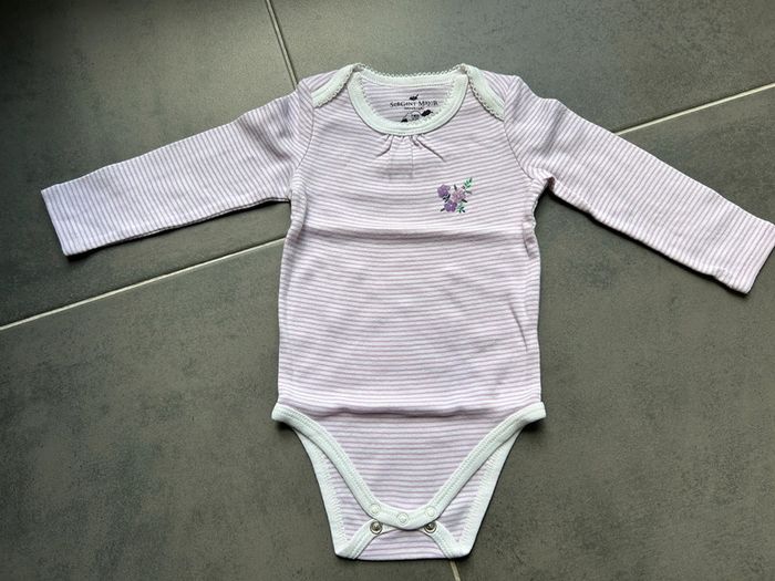 Body manches longues marinière bébé fille sergent major