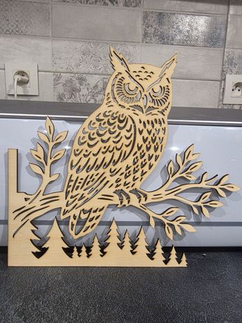 🦉 Magnifique décoration hibou en bois 🦉