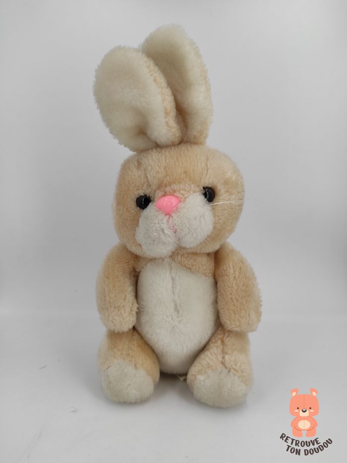 Peluche Lapin Beige et Blanc Rayar Vintage