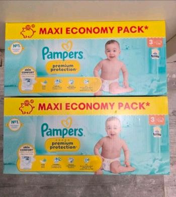 🍼 Pampers Premium Protection – Taille 3 (6–10 kg) – Lot 2x112 couches – Neuf