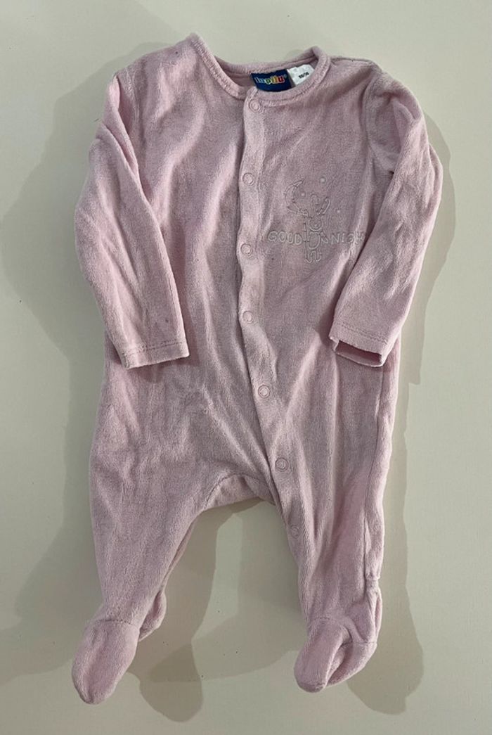 Pyjama velours rose - 3 mois - Lupilu