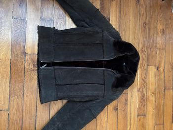 Veste marron effet moumoute