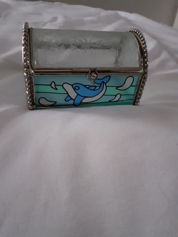 Coffre en verre dauphin 🐬 vintage