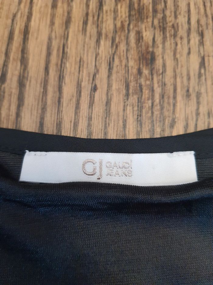 Robe Gaudí jeans noire et Fleuries taille 44 - photo numéro 17
