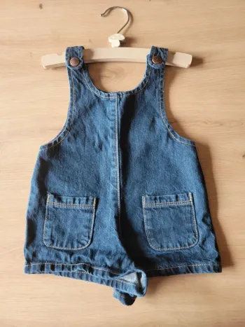 Combi short jean - 12 mois