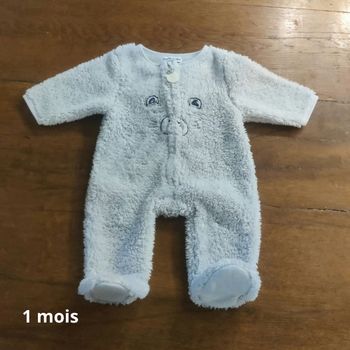 Combinaison sur pyjama mixte fille garçon 1 mois