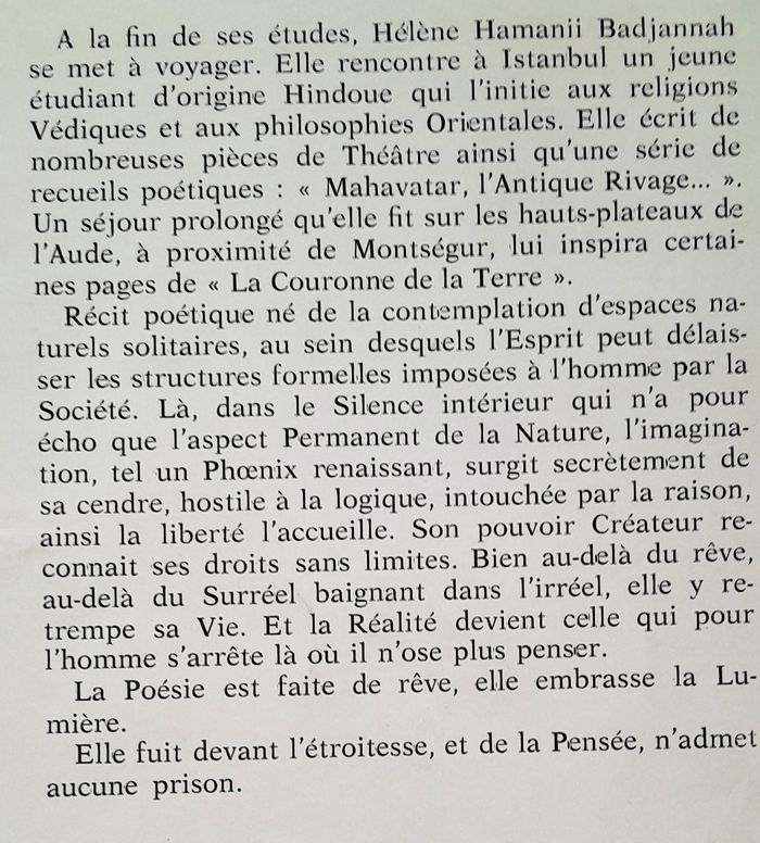 Hélène Hamanii Badjannah - Mahâvatar et la couronne de la terre - photo numéro 3