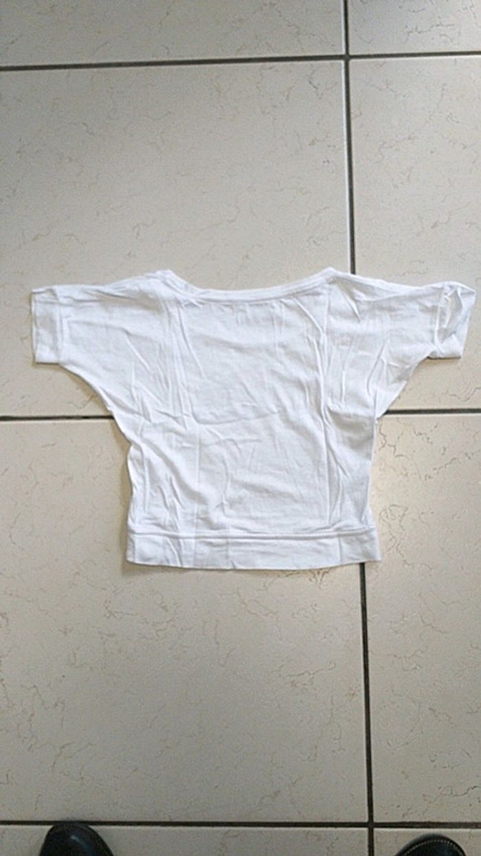 Tee-shirt manche chauve-souris blanc 4 ans - photo numéro 2