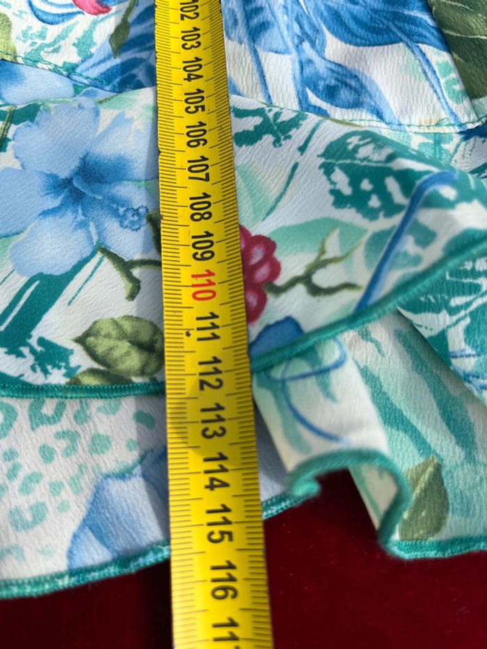 Superbe robe vintage Fleurie Volants Froufrou Afibel T 48 - photo numéro 14