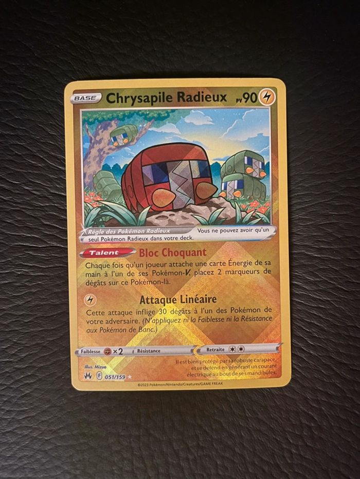 Carte Pokémon Chrysapile Radieux 051/159 Zénith Suprême