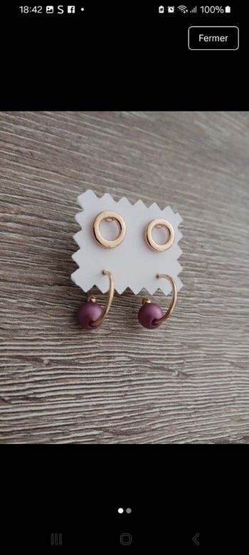 Boucles d'oreilles acier inoxydable 