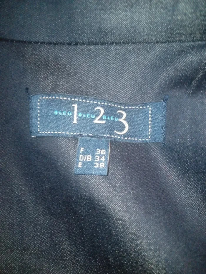Veste vintage en jean Bleu 1 bleu 2 bleu 3 - photo numéro 5