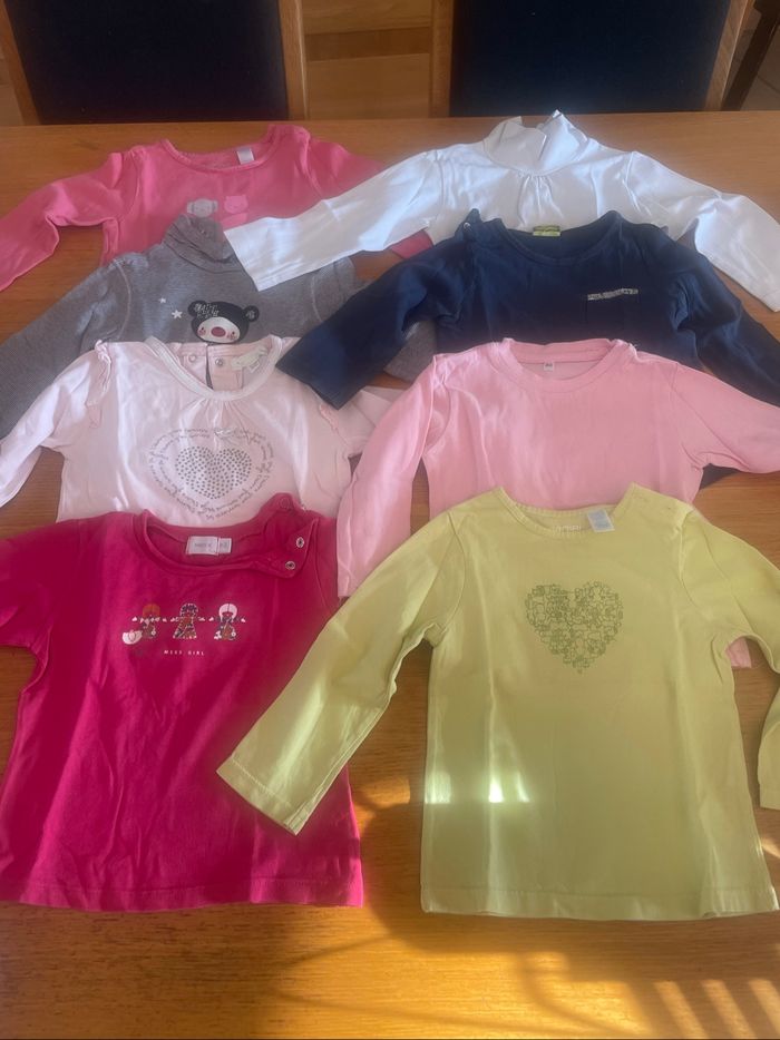 8 t shirt manches longues fille 18 mois