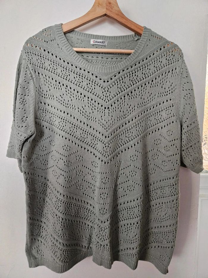 Tee-shirt Ajouré Damart Taille 46/48 🫒