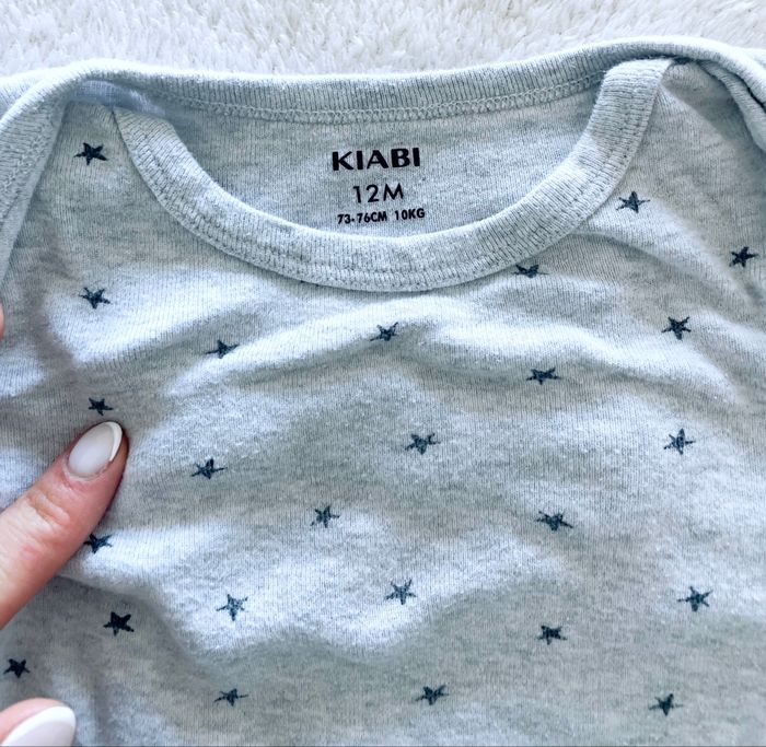 lot de 3 body manches longues «Kiabi » taille 12 mois - photo numéro 4