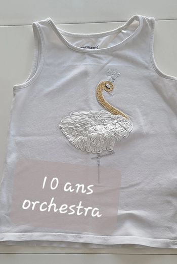 Débardeur t-shirt 10 ans orchestra  fille