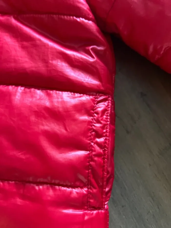 Doudoune mi saison  ikks réversible 3/6 mois rouge et marine - photo numéro 3