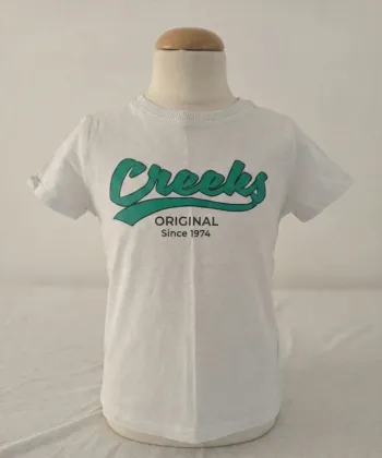 T-shirt Blanc Creeks - 6 ans (116 cm) - Style Vintage "Original"