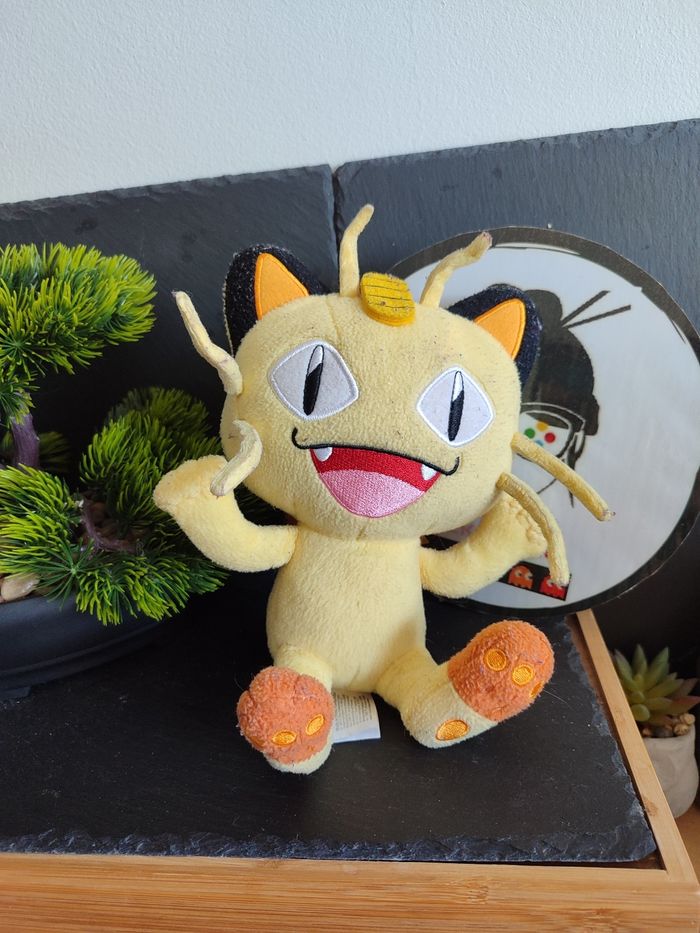 plush meowth peluche miaouss tomy pokemon nintendo chat ancien jaune Orange