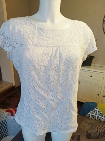 blouse phildar dentelle et boutons deco au dos