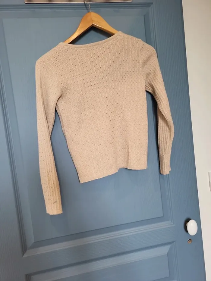 Jolie Veste pailletée beige doré kiabi 10 ans - photo numéro 4