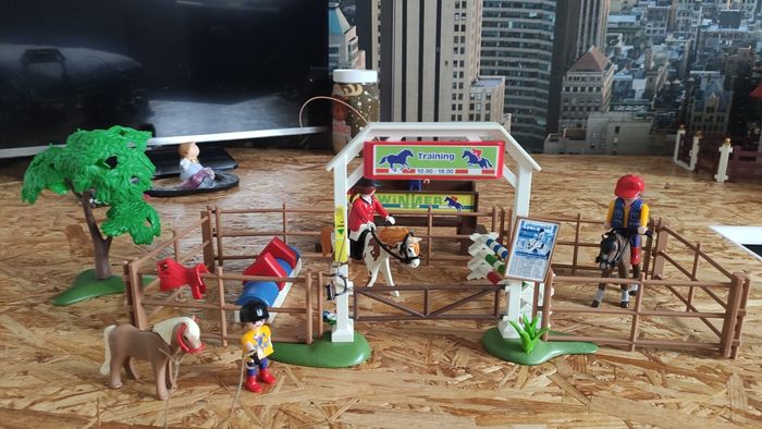 Playmobil  cavaliers et  carrière boîte 4185