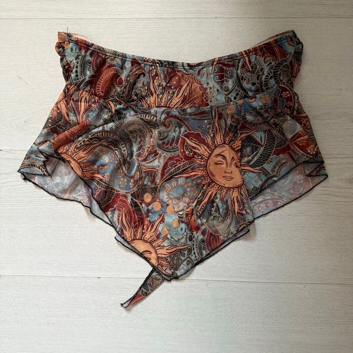 bustier multicolore aux motifs solaires et psychédéliques. - photo numéro 5