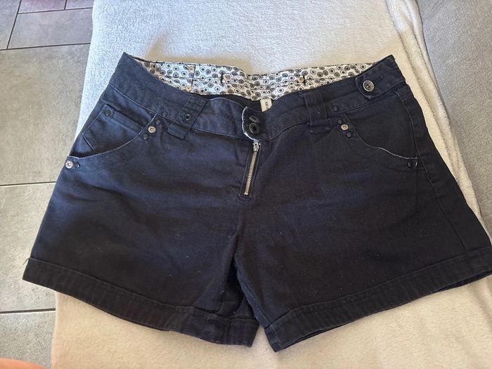 Short en jean noir taille 42