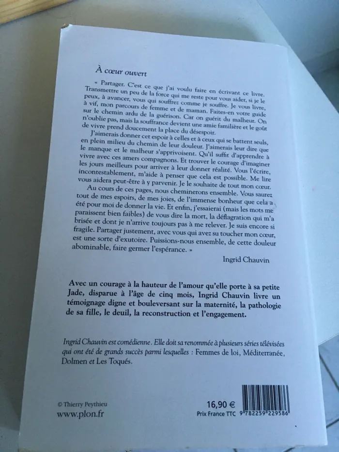 livre de Ingrid Chauvin A cœur ouvert