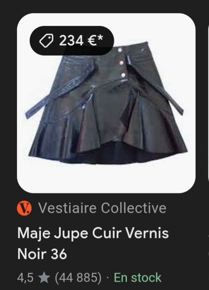 Jupe en cuir Maje - photo numéro 9