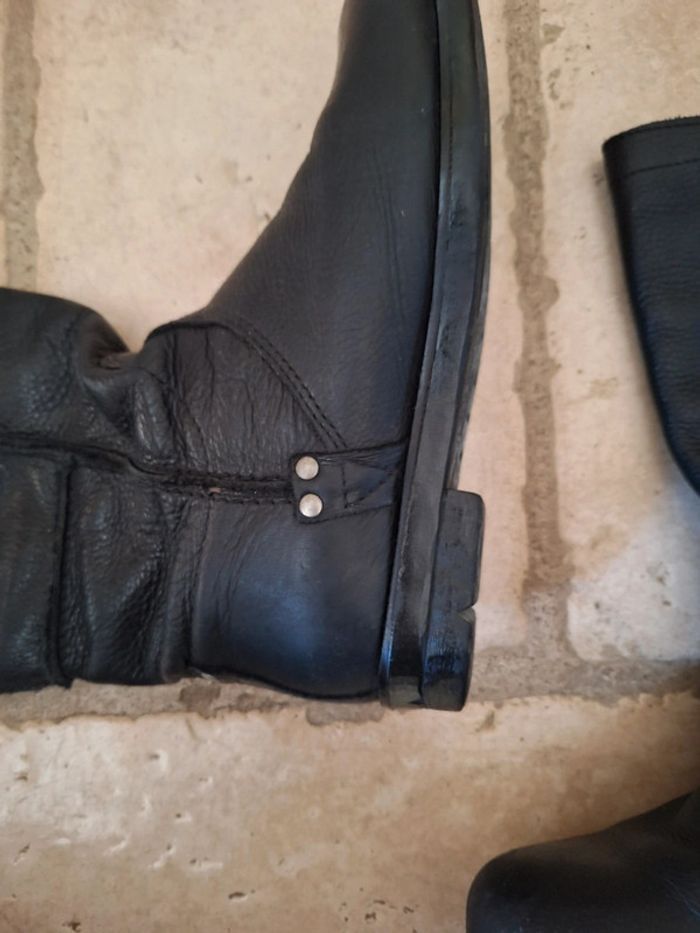 Bottes palladium en cuir grainé - photo numéro 3