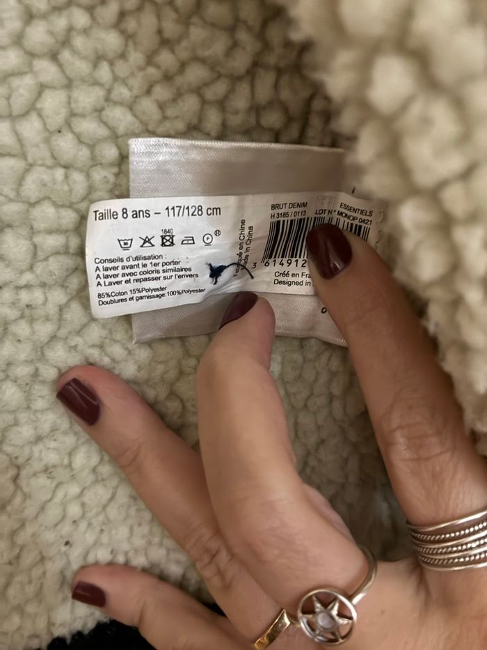 Veste jean fourrée - photo numéro 3