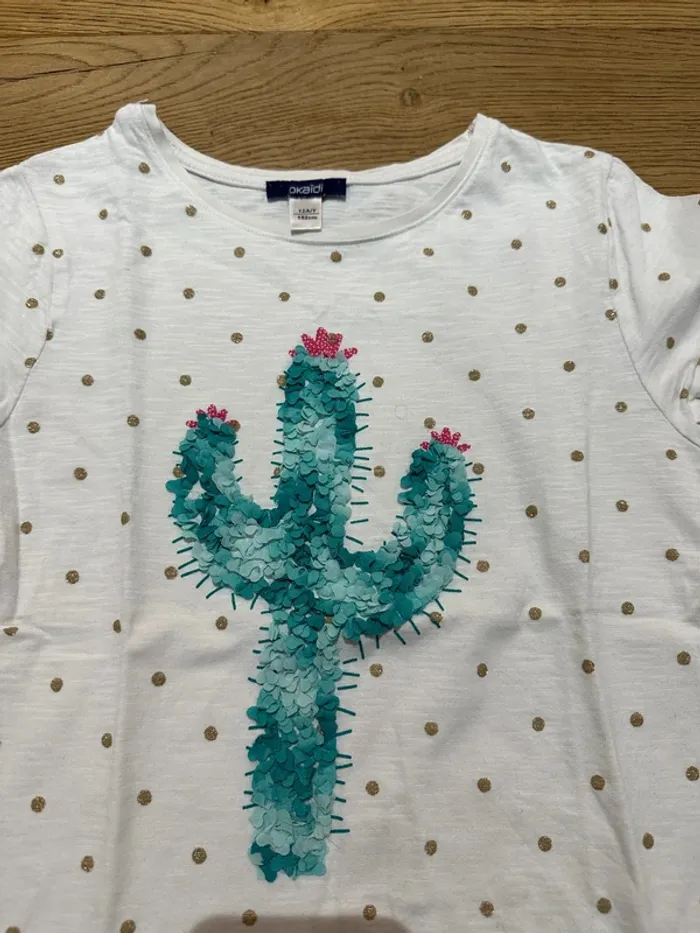 TEE shirt cactus 12 ans Okaïdi - photo numéro 2