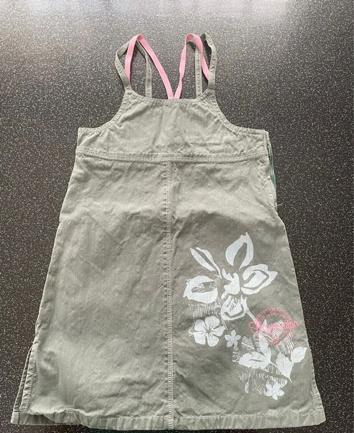 Captain Tortue - robe kaki avec une fleur 5 ans