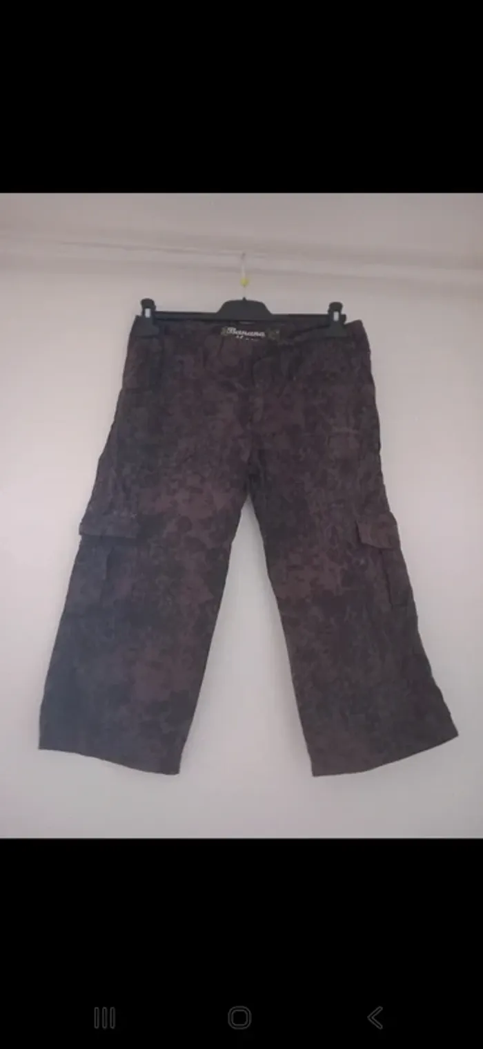 Pantacourt Banana Moon cargo marron T38