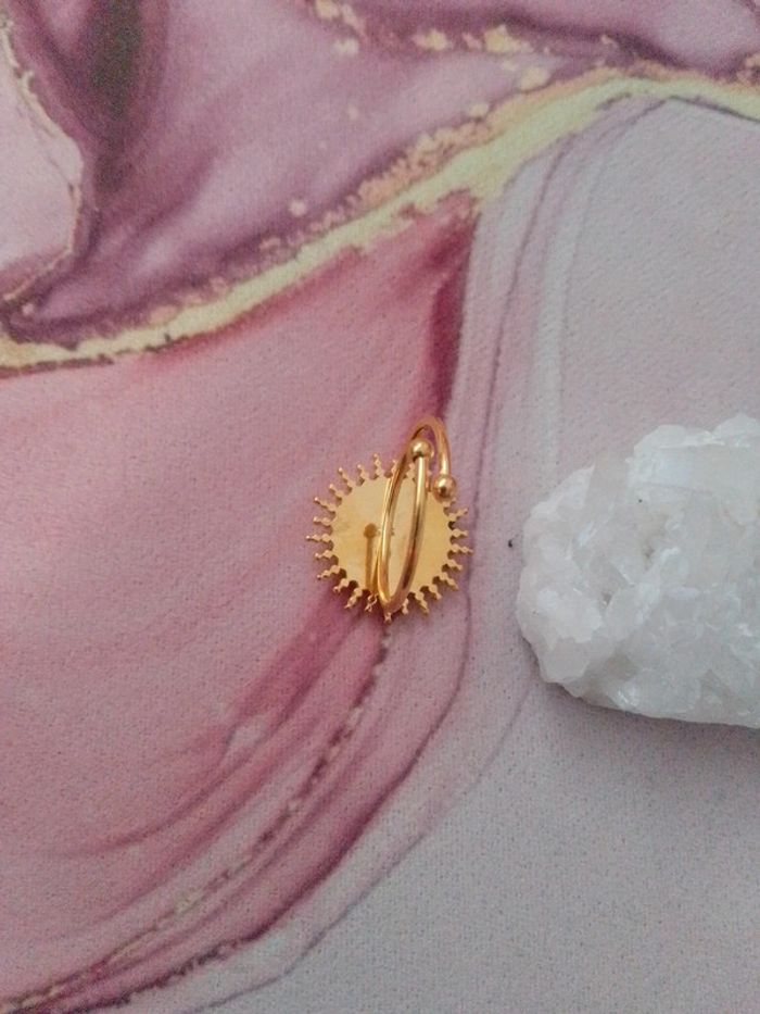 Bague étoile du Nord acier inoxydable doré - photo numéro 2