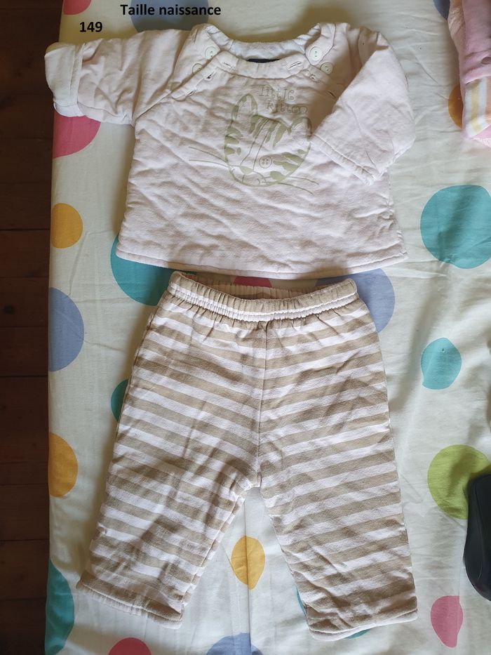 Ensemble rose et marron beige Taille naissance