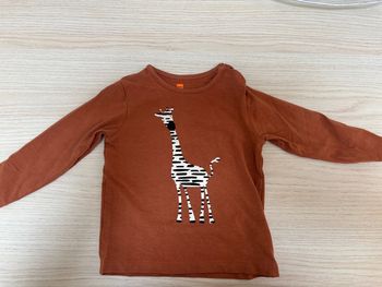 T-shirt manches longues Hema girafe zèbre