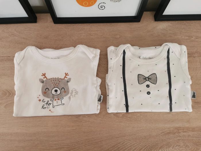 Lot de 2 bodies manches longues Petit Béguin